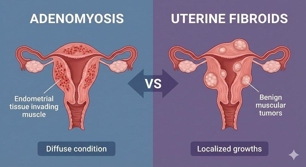 Adenomyosis vs Uterine Fibroids